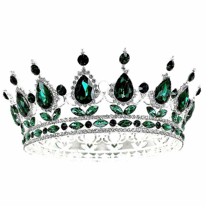Diacly - Wholesale Tiara - Women's - Pear Bold Stone Queen Rhinestone Crown12