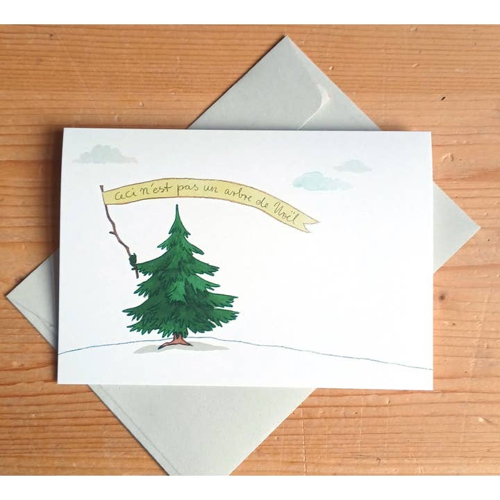 10 julkort med kuvert: Ceci N'Est Pas Un Arbre för wholesale av Kettcards