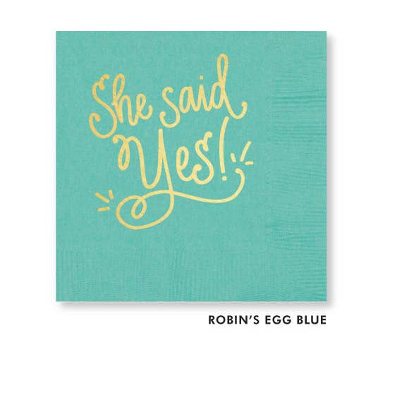 Natalie Chang - Wholesale Disposable Napkin - She Said Yes! | Napkins (3 colors)