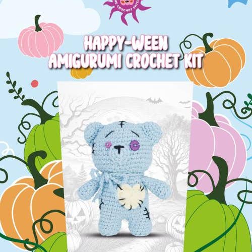 Creative World of Crafts - Wholesale Knitting/Crochet Supplies - Knitty Critters - Happy-Ween Crochet Kit - Voodoo Bear5