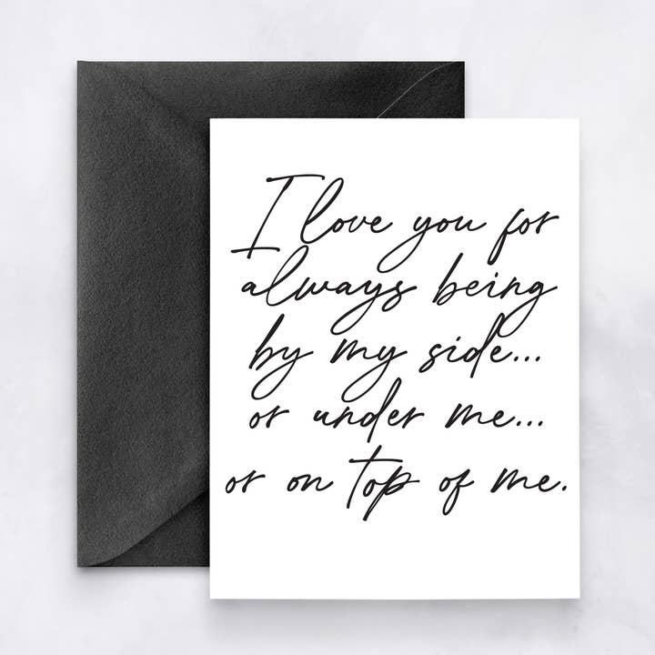 À mes côtés (ou sur moi) Carte sexy pour la Saint-Valentin pour la vente par Felicia Nicole Design