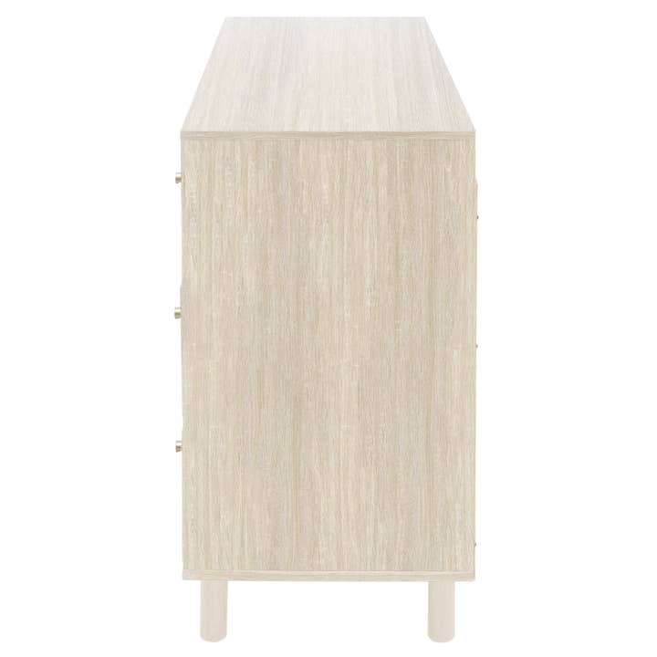 Orange County Decor - Wholesale Cabinet - 2 Door 3 Drawer Cabinet, Suitable For Bedroom, Living Room, Study Natural Mdf11