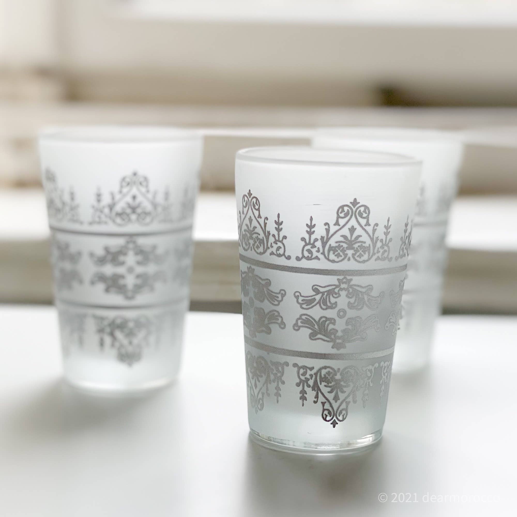 dear Morocco - Wholesale Drinking Glass/Cup - Moroccan tea glass classic Silver and Gold // Dear Morocco0