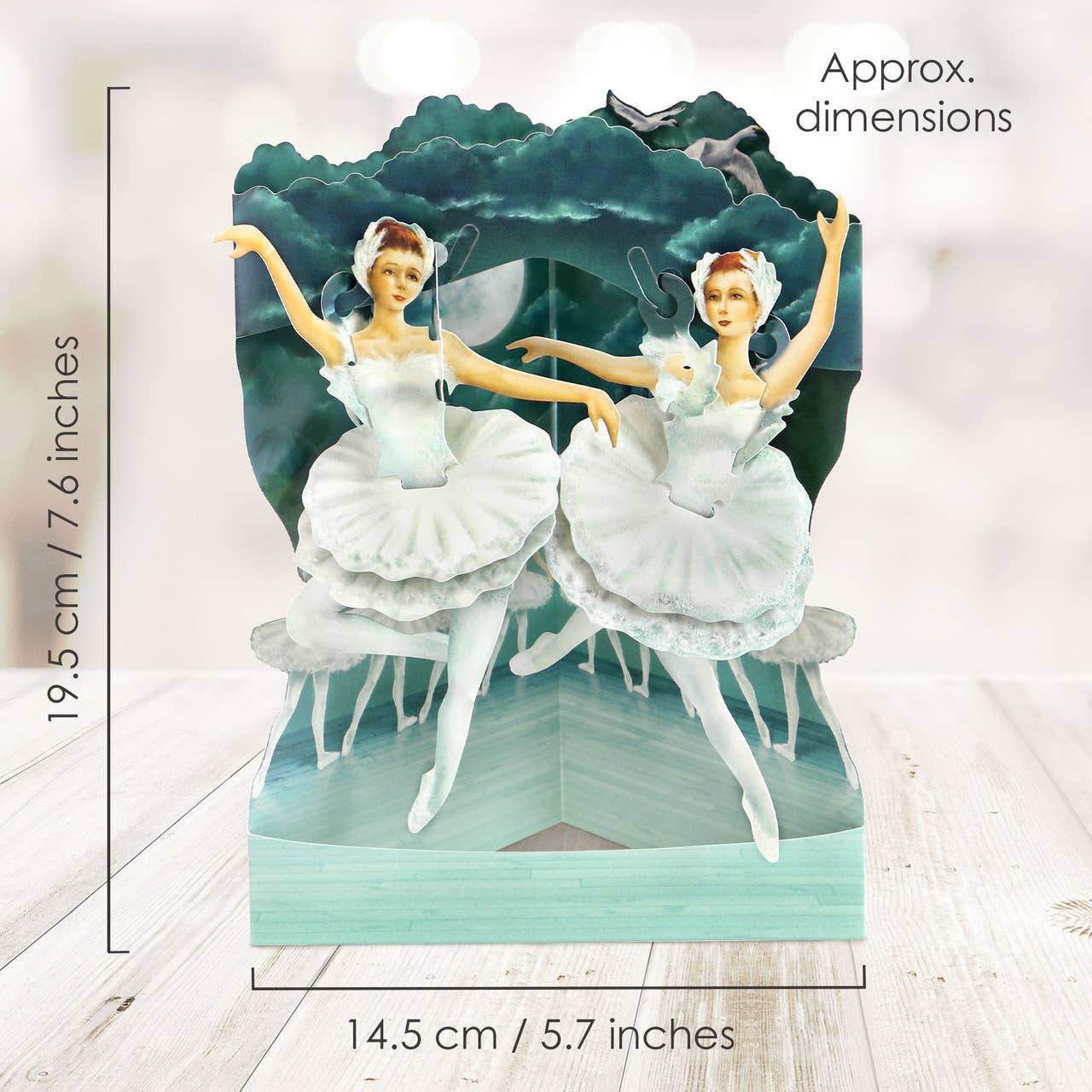 Santoro London - Wholesale Everyday Greeting Card - SC131 – Swing Cards - Ballet-Swan Lake4