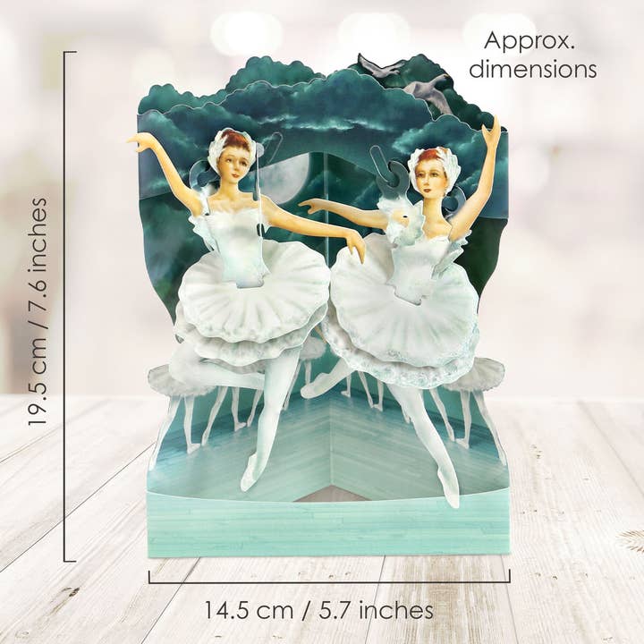 Santoro London - Wholesale Everyday Greeting Card - SC131 – Swing Cards - Ballet-Swan Lake4