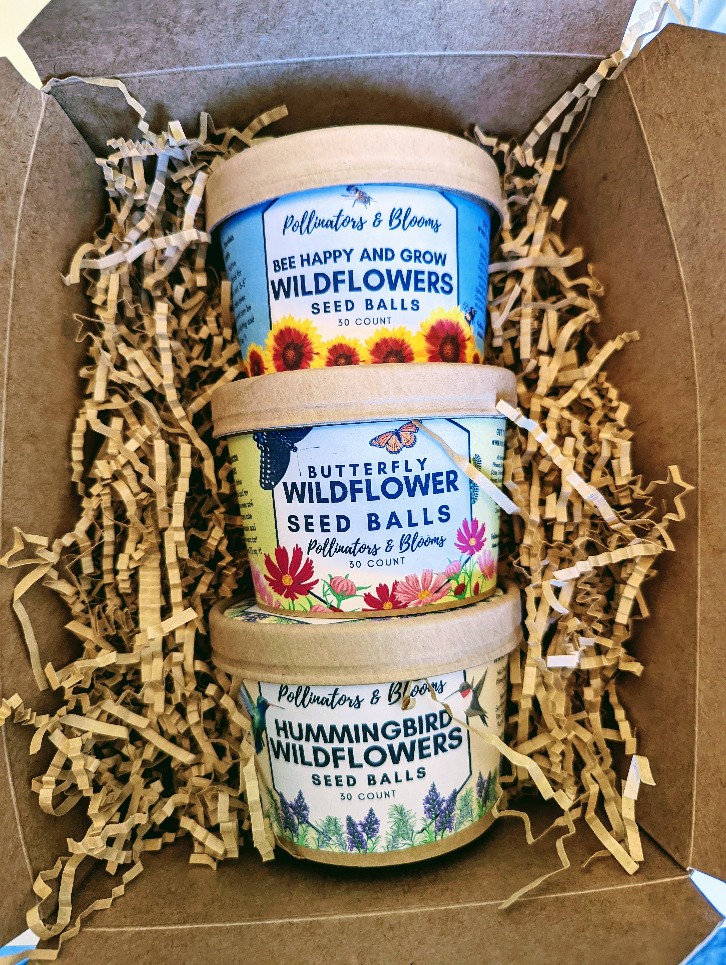 Pollinators and Blooms - Wholesale Plant Seeds - Wildflowers seed balls - easy to grow pollinator garden1