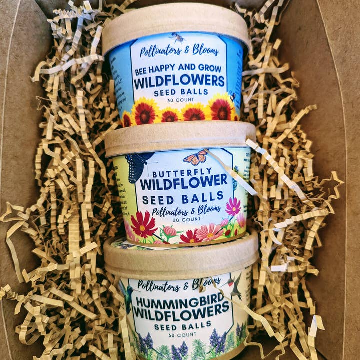 Pollinators and Blooms - Wholesale Plant Seeds - Wildflowers seed balls for Butterflies- 30 count1