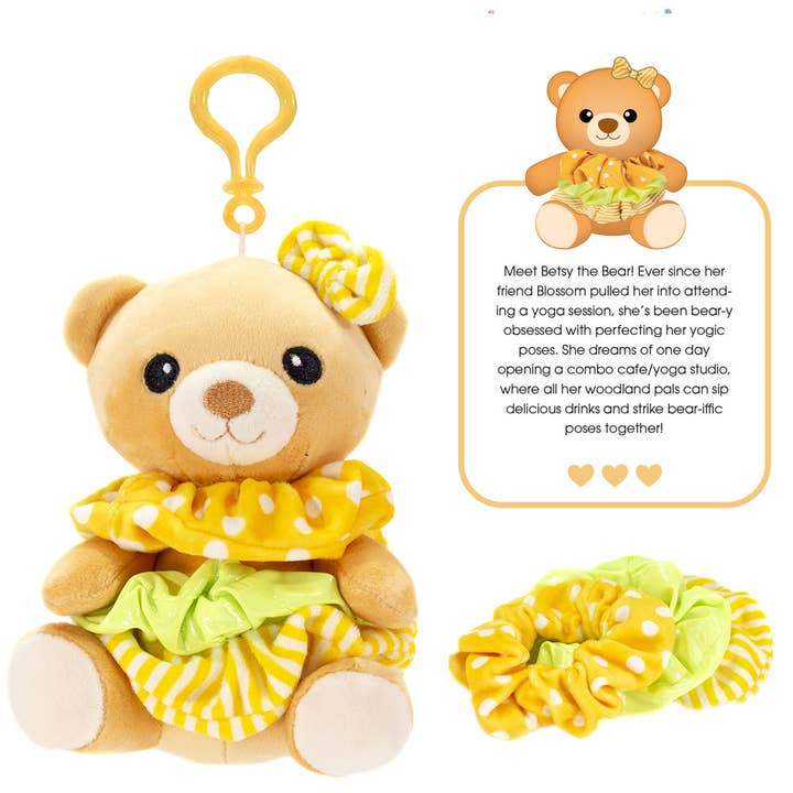 Scrunch Bunch - 6" Betsy Bear Keychain for wholesale by Fiesta Toys