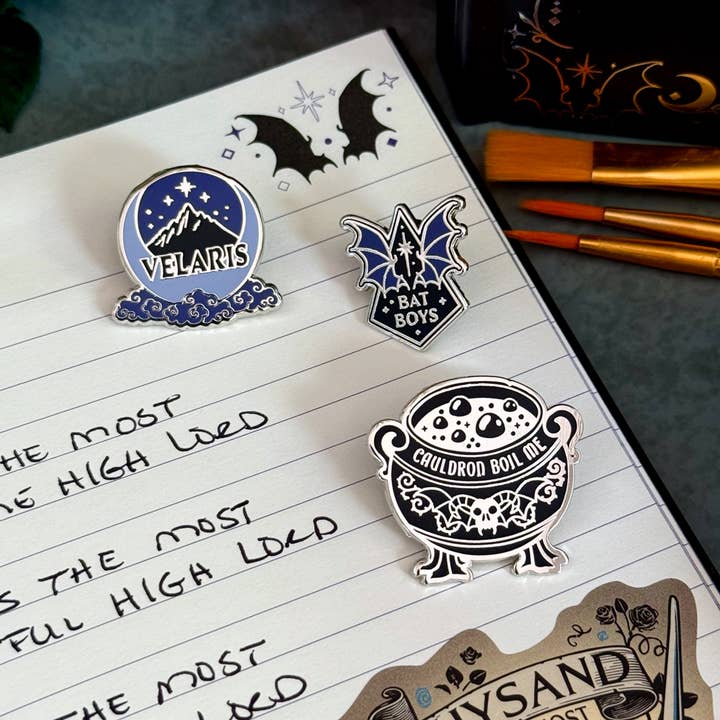 Conquest Journals - Wholesale Lapel Pin/Button - A Court of Thorns and Roses Enamel Pins (3-Pack)2