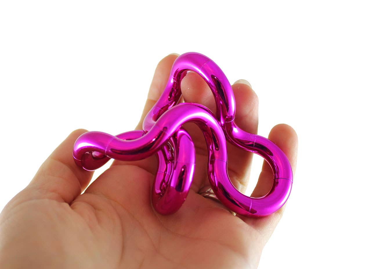Curious Minds Toys - Wholesale Fidget Toy - Kids - 1 Tangle Jr Metallics Fidget Toy - Bendable Connected Curved