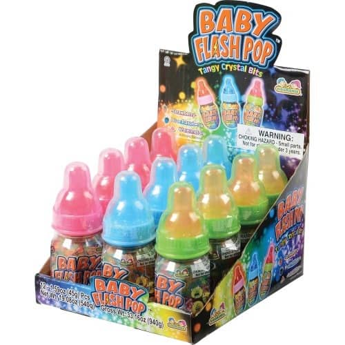 Kidsmania Baby Flash Pop Candy 1.34 oz 12 count for wholesale by Snacky Candy