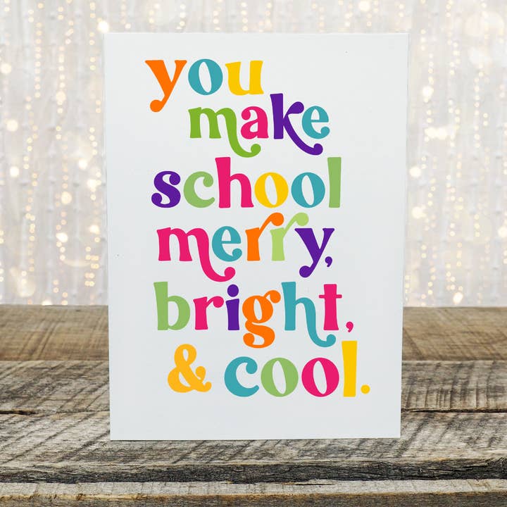 Teacher School Cool Christmas Card for wholesale by Card & Story