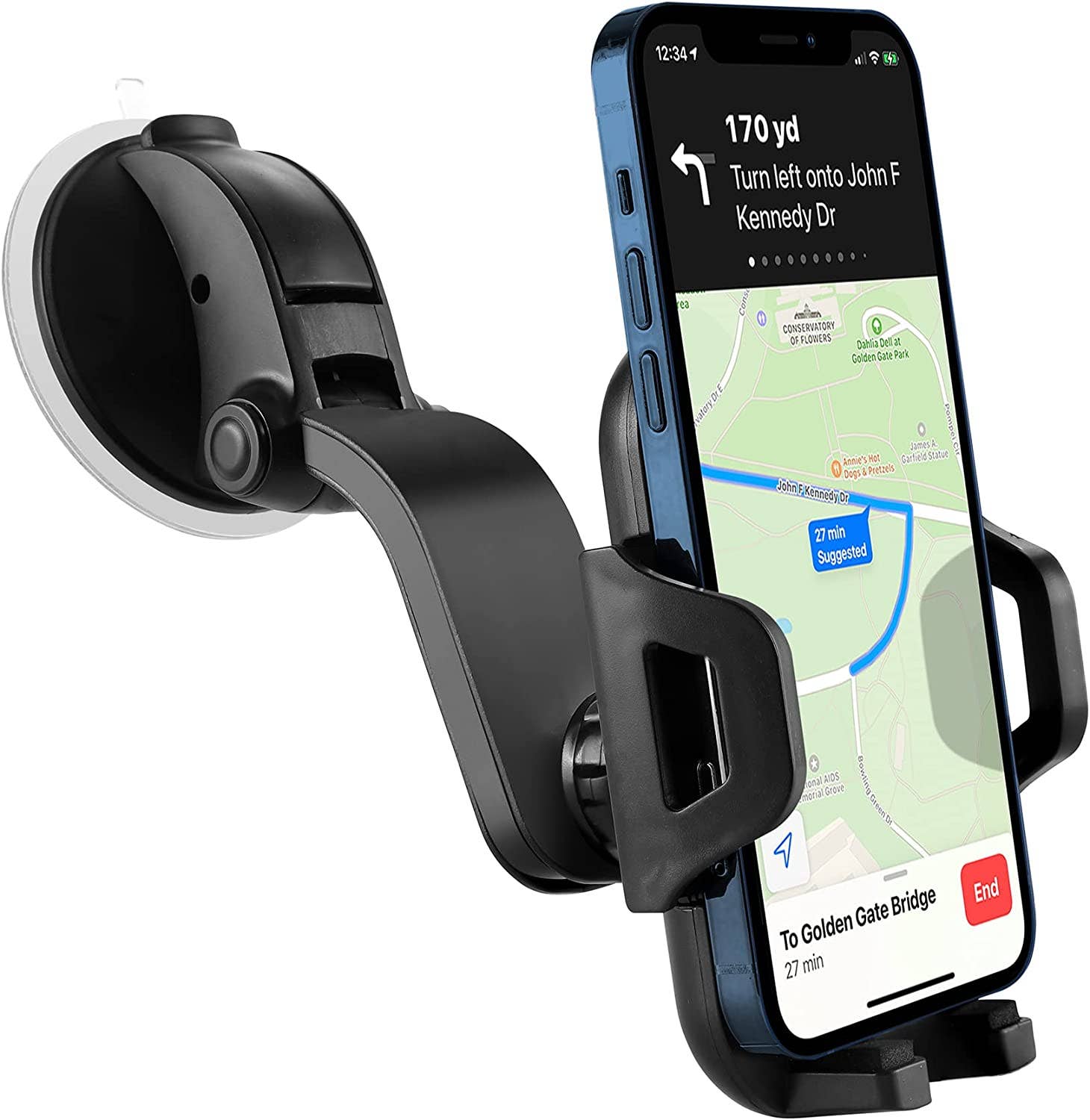 LAX Gadgets - Vendita all'ingrosso Supporto per telefono/tablet - Supporto auto regolabile a culla per smartphone - confezione da vendita1