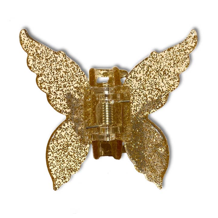 Garra de mariposa de acetato ecológica - dorado para venta al por mayor de HoneyLux