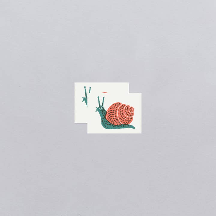 Tattly - Wholesale Temporary Tattoo - Snail Tattoo Pair