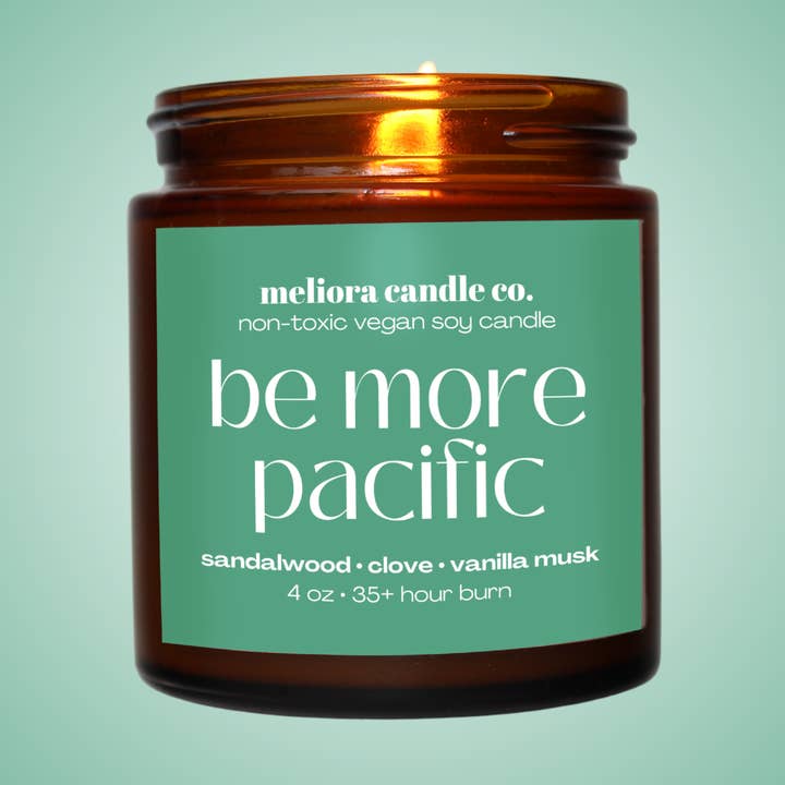 BE MORE PACIFIC for wholesale by Meliora Candle Company