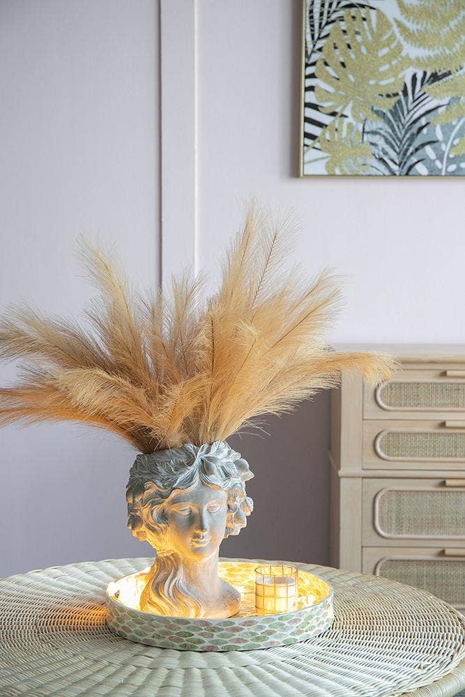 A&B Home Group Inc. - Wholesale Artificial Plant - 8x1x31.5"H 3pc/Bag Taupe Pampas Grass Bouquet3