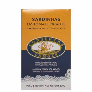 AMPINHAL - Conservas de Peixe & Patés - Wholesale Tinned Fish - Sardines in Spicy Tomato Camões 120g1
