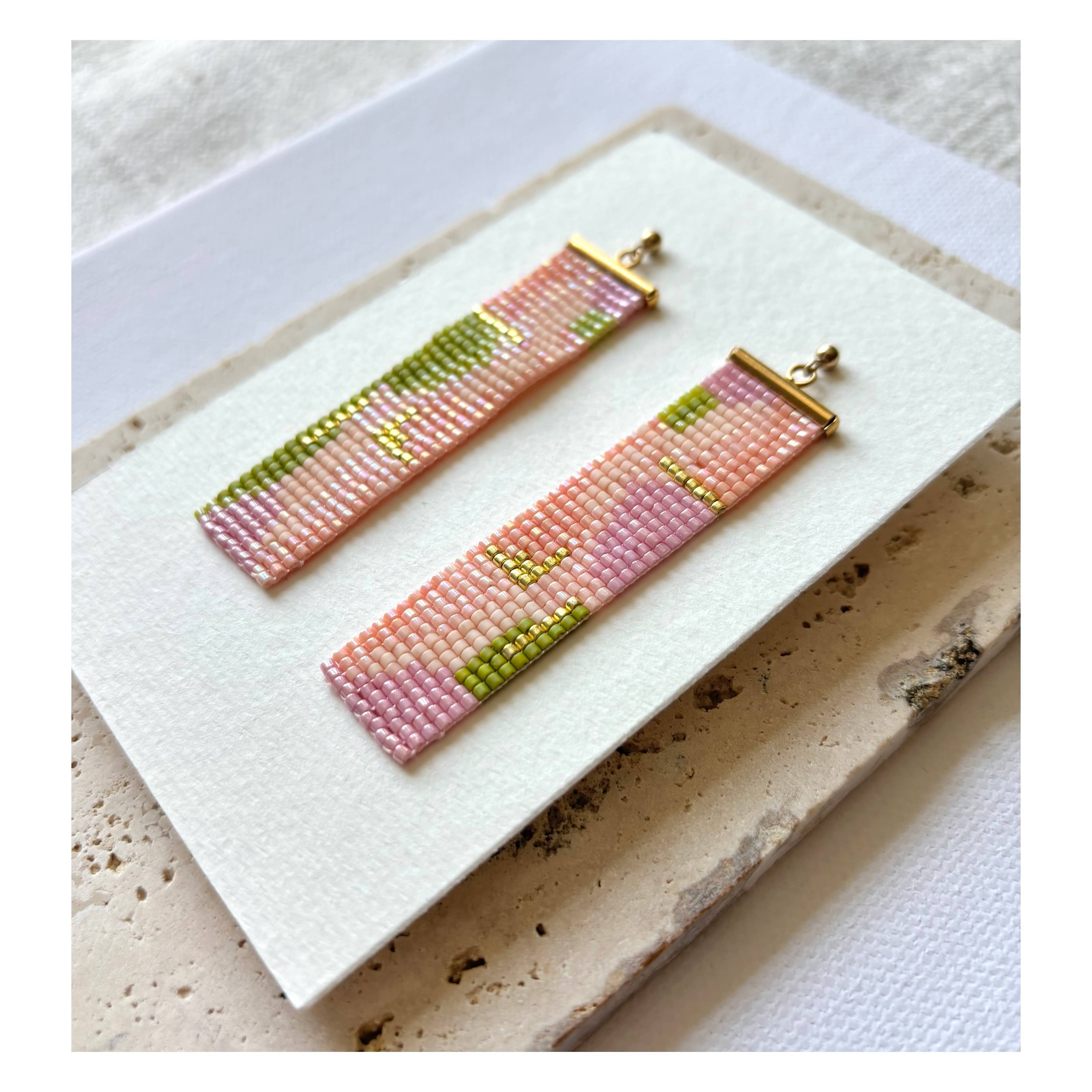 böje - Venta al por mayor Pendientes colgantes - Pendientes tejidos a mano con cuentas de vidrio2