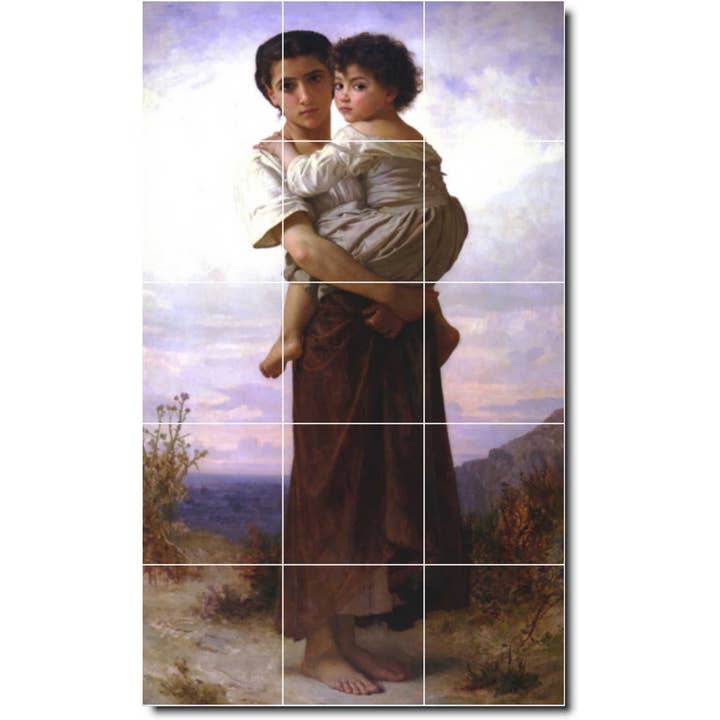 Mother Child Keramiska Kakelväggmålning PT00807 för wholesale av Picture-Tiles.com