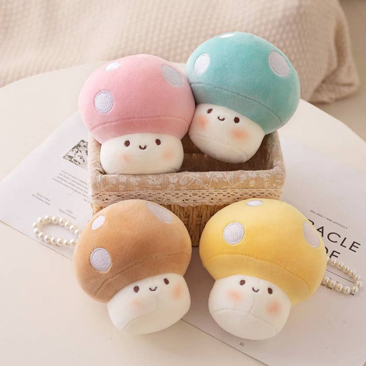 Funkyrel® Atzbranding Limited - Wholesale Keychain - Women's - Koco - Macaron-Colored Mushroom Keychain