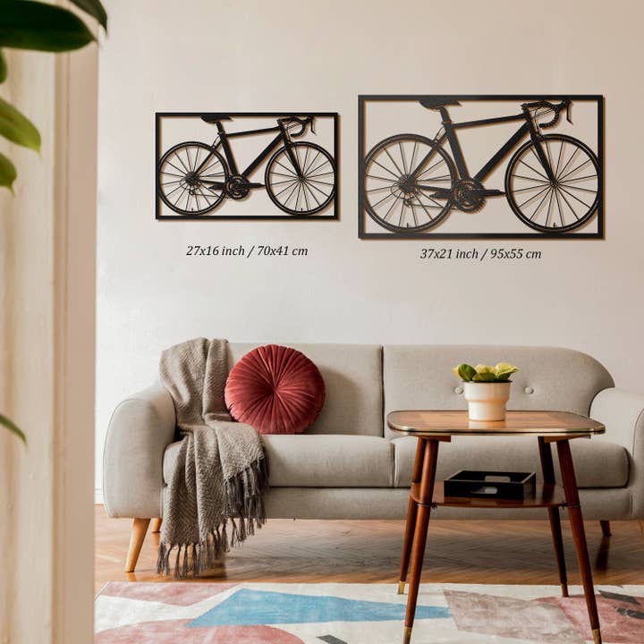 NOXART LLC – Großhandel 3D-Wandkunst – Fahrrad-Metall-Wandkunst - APT2172