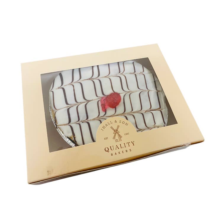 J Hall & Son Bakers LTD – wholesale Cake – Med Bakewell Tart0