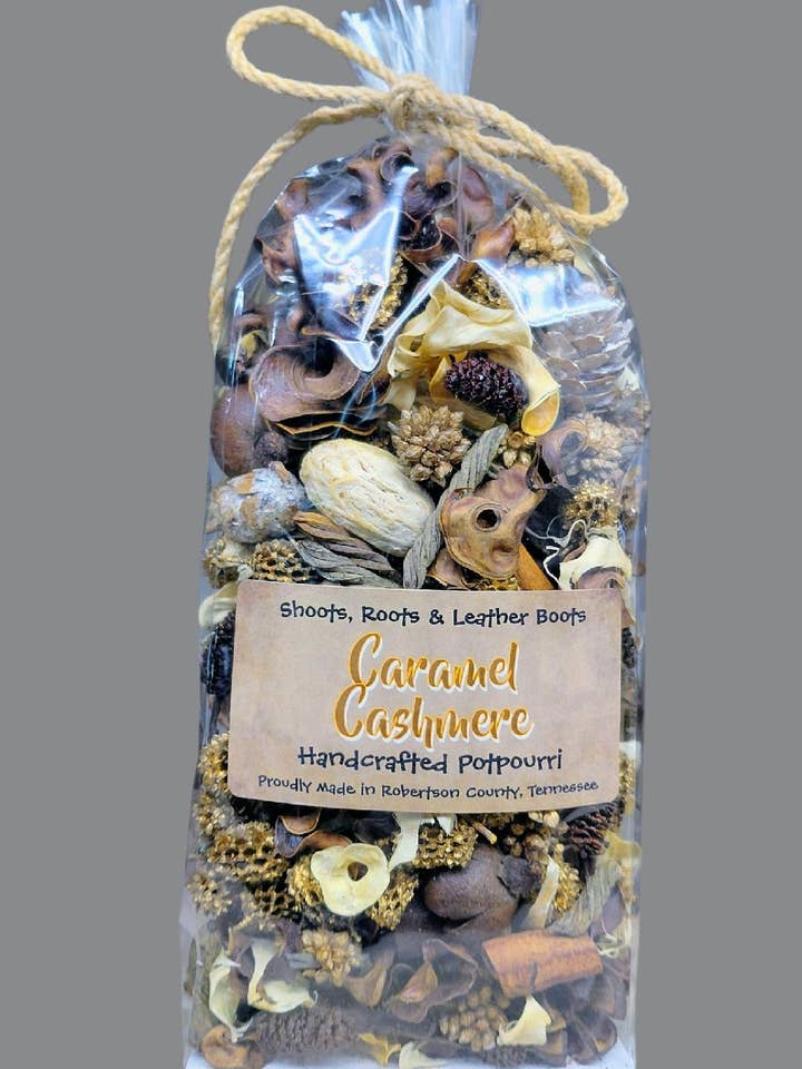 Caramel Cashmere Handcrafted Potpourri. for wholesale by Shoots, Roots & Leather Boots