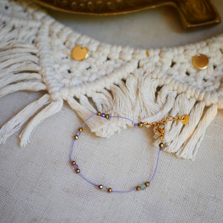 ANVESHAN FLUORITE CORD BRACELET for wholesale by GINANDGER