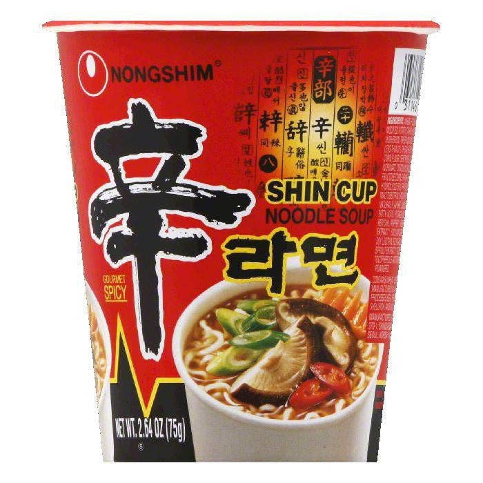 KeHE Distributors, LLC - Wholesale Nuts - Nong Shim Shin Ramen Noodle Cup, 2.64 OZ