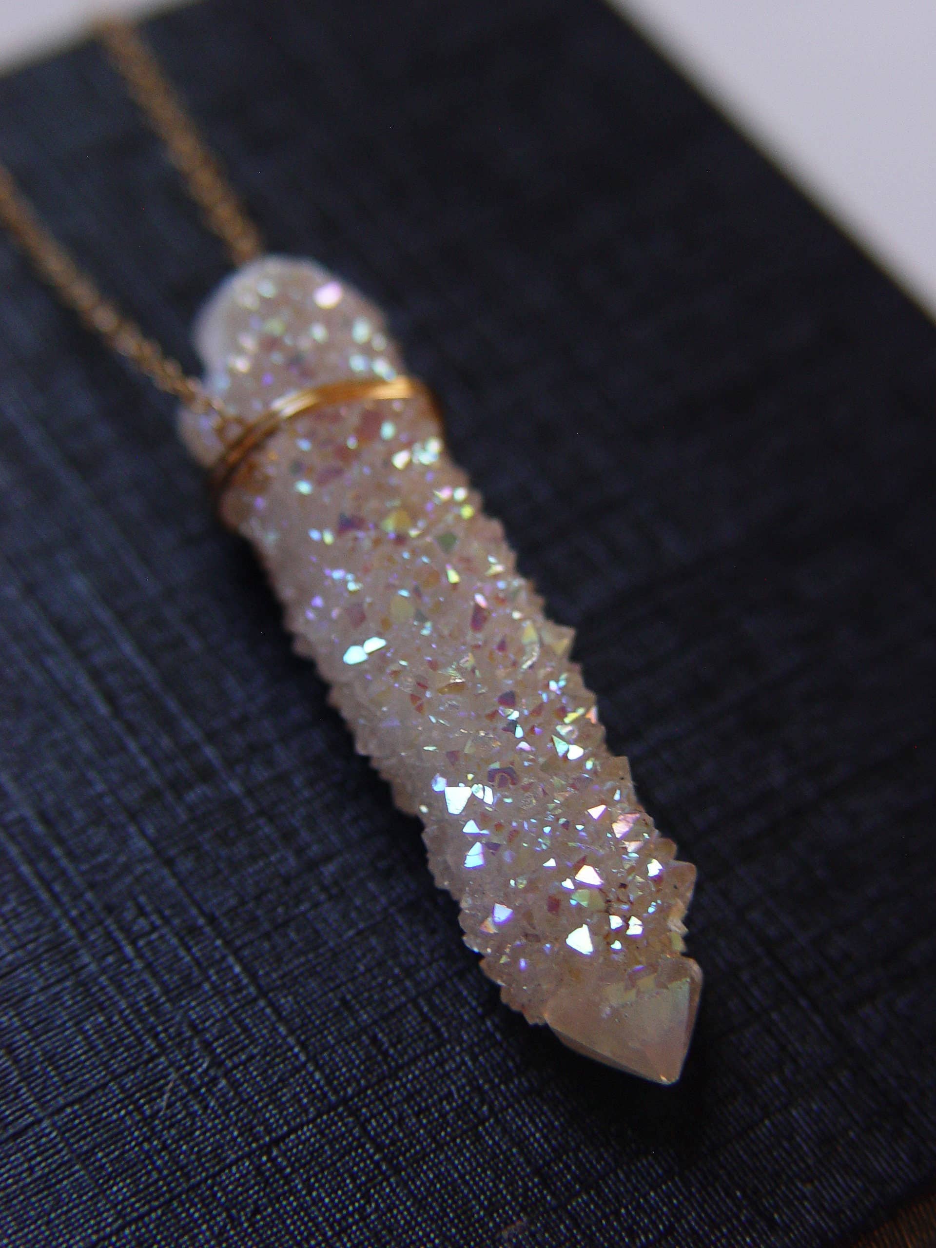 Friedasophie - Wholesale Pendant/Charm Necklace - Angel Aura Crystal Gold Necklace6