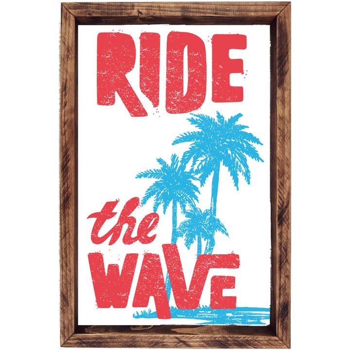 Ride The Wave Wood Wall Art (More Colors) for wholesale by Southern Mesa Trading Co.