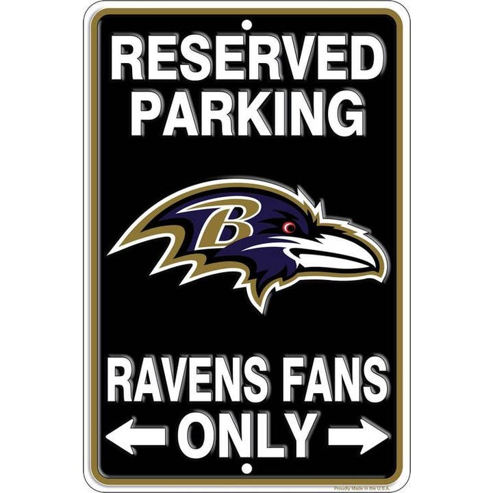 Baltimore Ravens Sm Parking Sign for wholesale by Signs 4 Fun