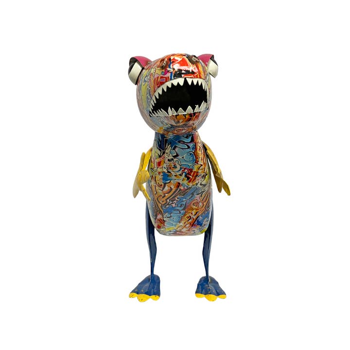 Continental Art Center - Wholesale Outdoor Ornament/Decor - Colorful Enameled Metal Stegosaurus Dinosaur Statue