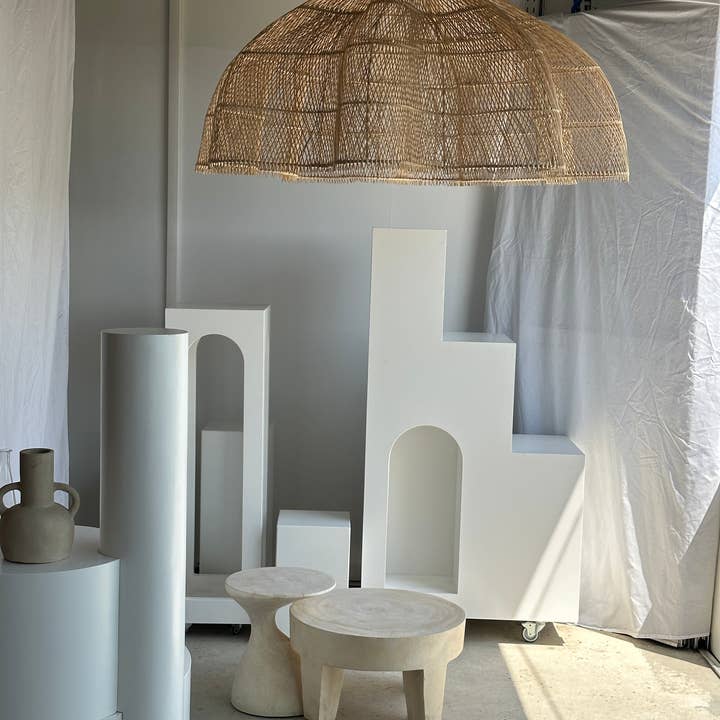 Office Objets - Wholesale Chandelier/Hanging Light - Immense rattan suspension in the shape of a flower, tulip, corolla H:1m; D:1m5016