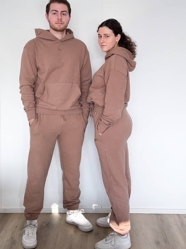 Sudaderas joggers unisex - Mocha para venta al por mayor de Amari Wear