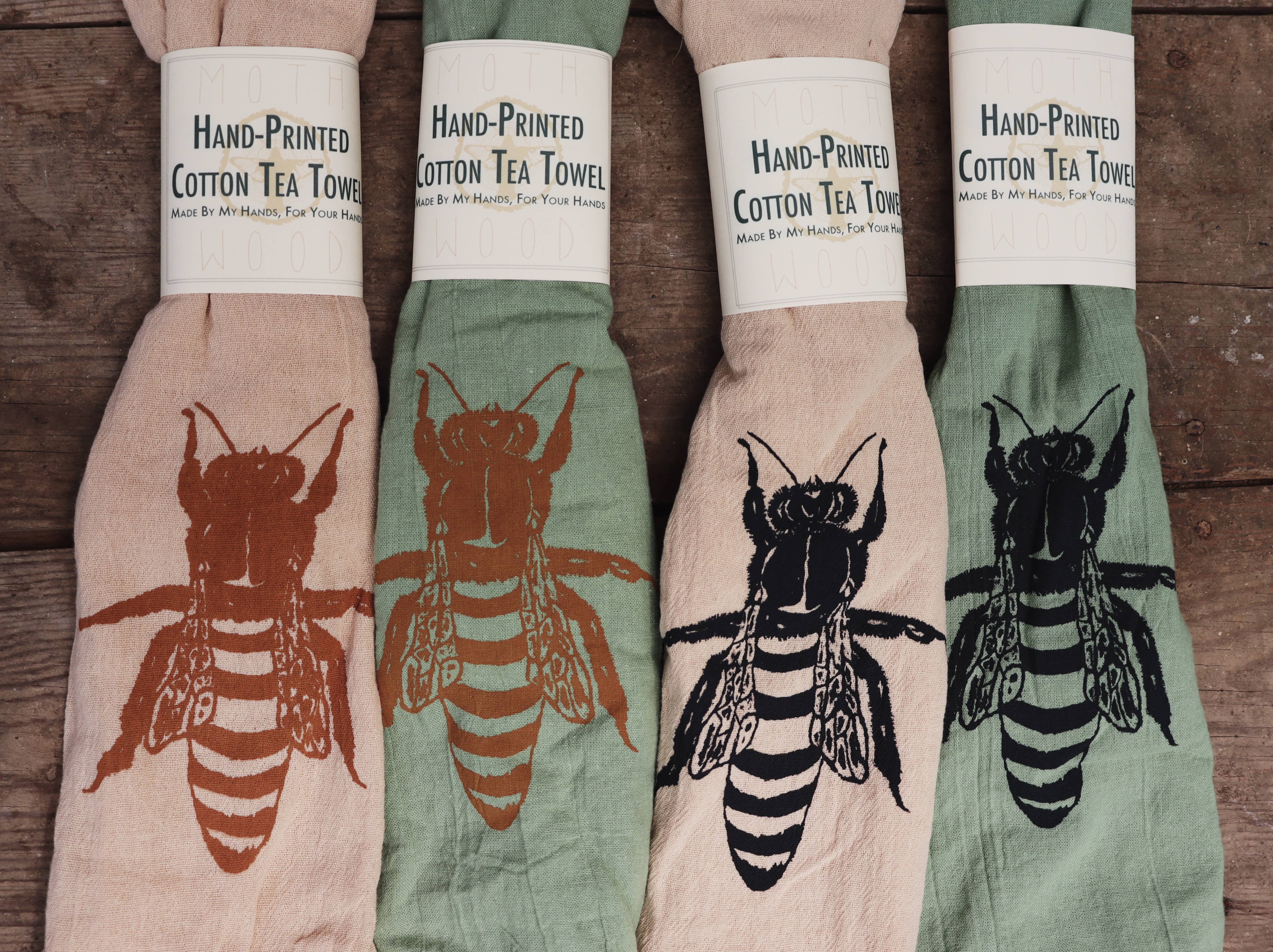 MOTH WOOD - Wholesale Tea Towel - Hand Screen Printed Cotton Tea Towels18