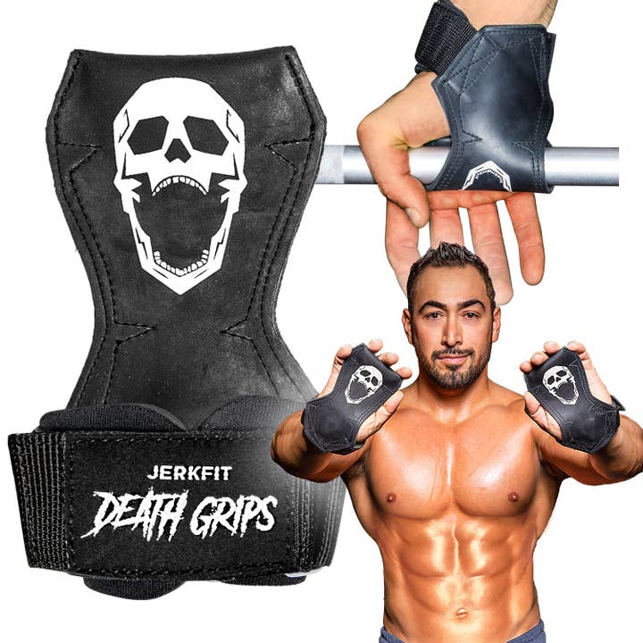 JerkFit – Engroshandel Fitnessudstyr – Death Grips Premium tunge løftestropper