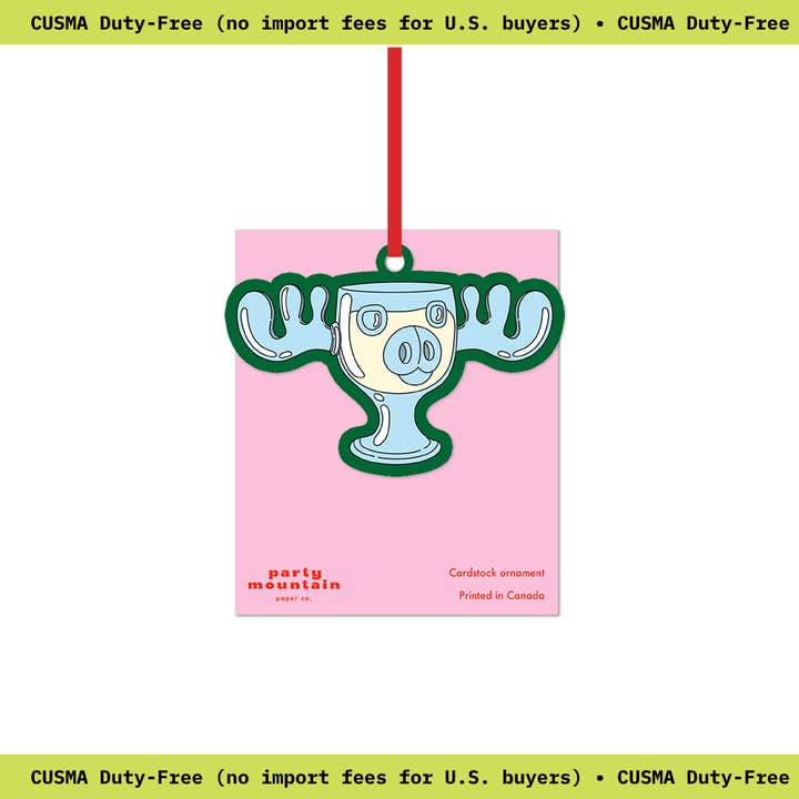 Älgmugg Kartongprydnad för wholesale av Party Mountain Paper co.