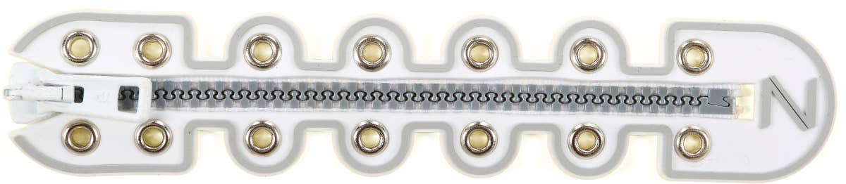 Zipped - Vente Lacet – unisexe - Lacets zippés blanc-gris1