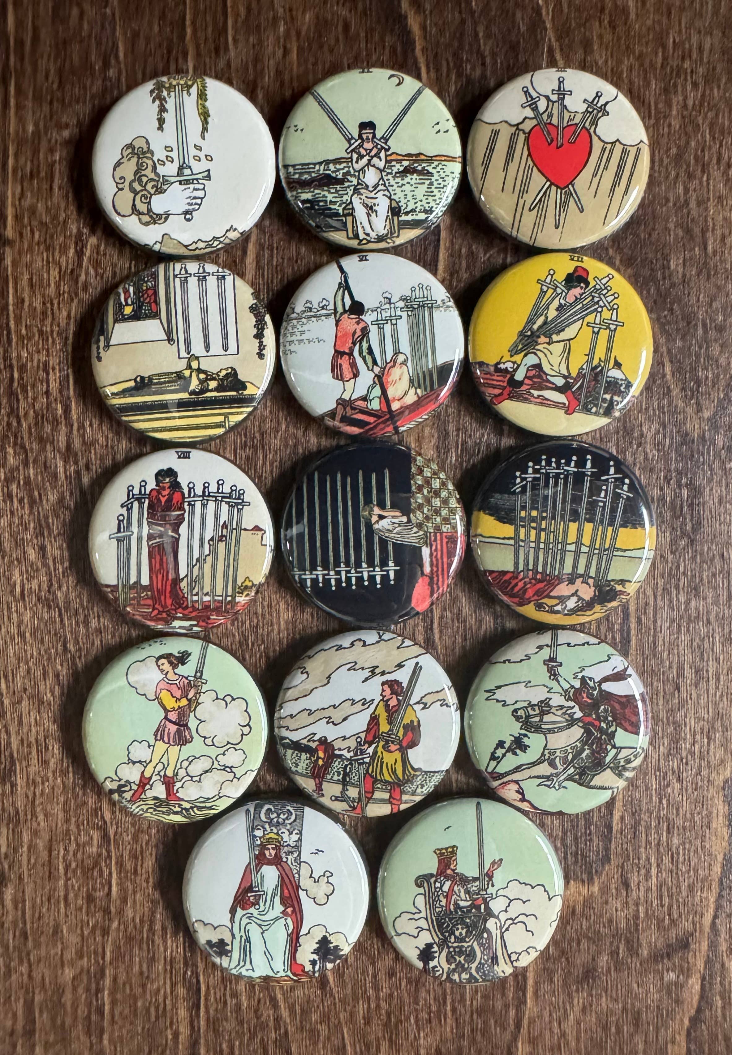 The Button Girl - Wholesale Lapel Pin/Button - Tarot as buttons!5