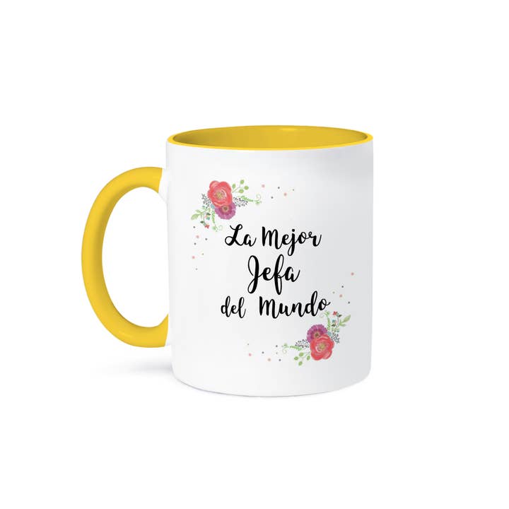 3dRose - Wholesale Coffee Mug - 3dRose, Floral La Mejor Jefa del Mundo Spanish Best Boss in the World flowers, Mug