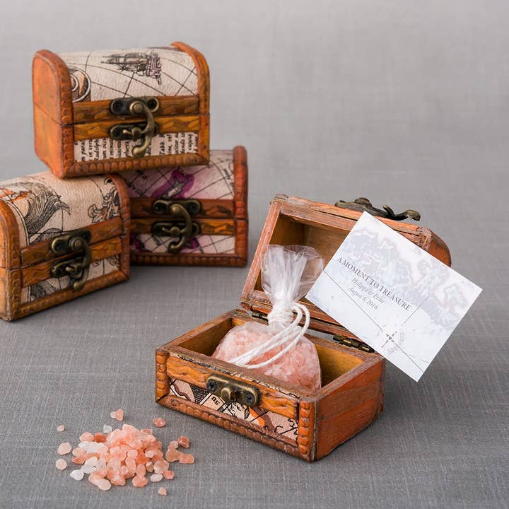 Weddingstar Inc. – Engroshandel Gæstegavepose/æske – Mini Træ Skattekiste Favor (6)