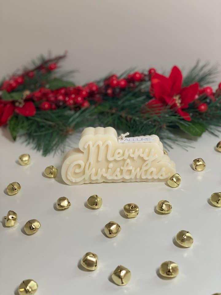 Glædelig jul lys - Begrænset udgave for engroshandel hos Allure Wax Works