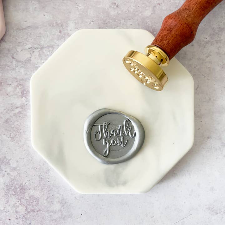 Ceramic Wax Stamp Mat in Grey | Decorative Wax Seal Tile for wholesale by The Natural Paper Company