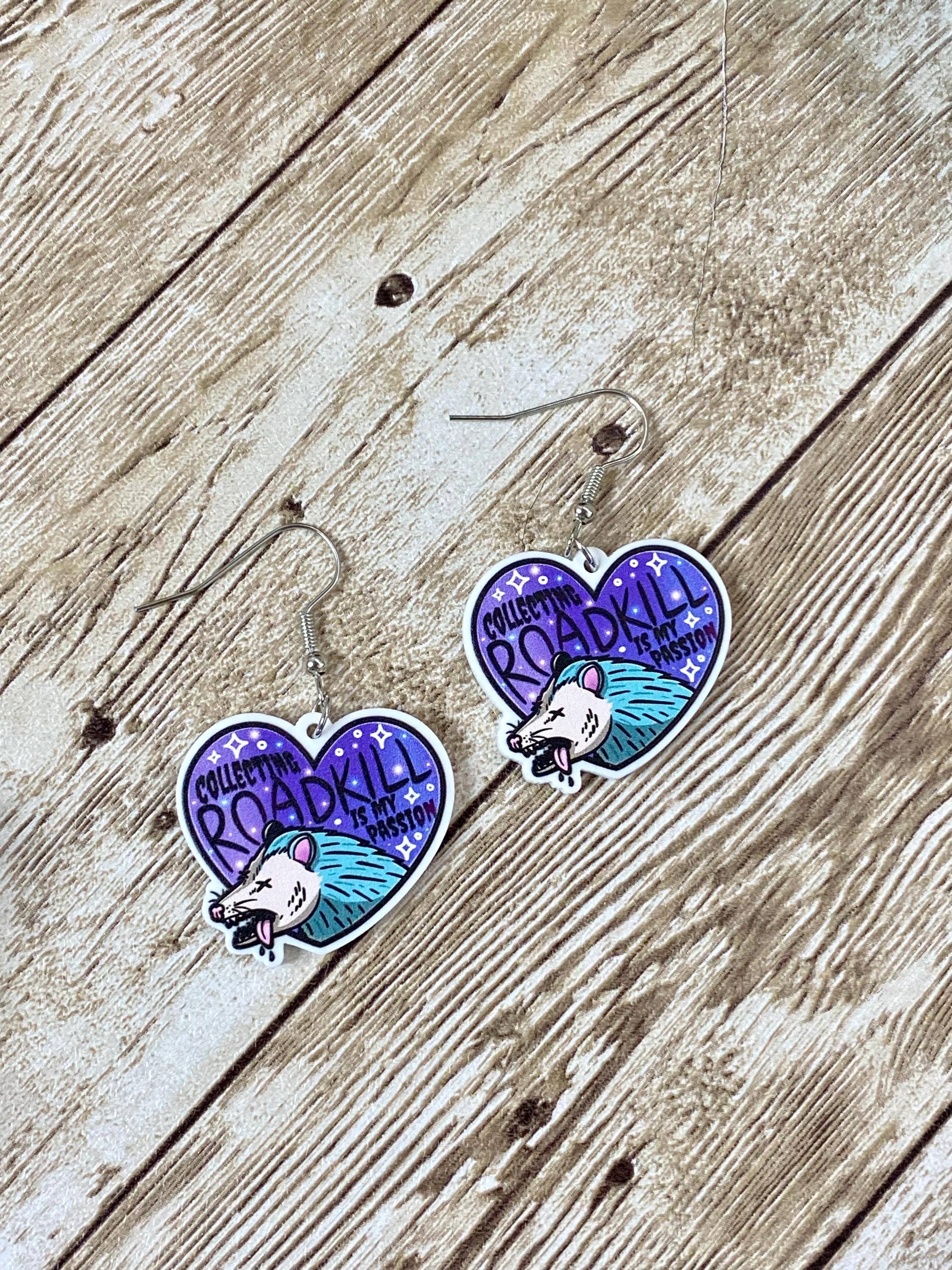 Briar layne - Wholesale Dangle Earrings - Possum Trash Panda Lover Jewelry Earrings1