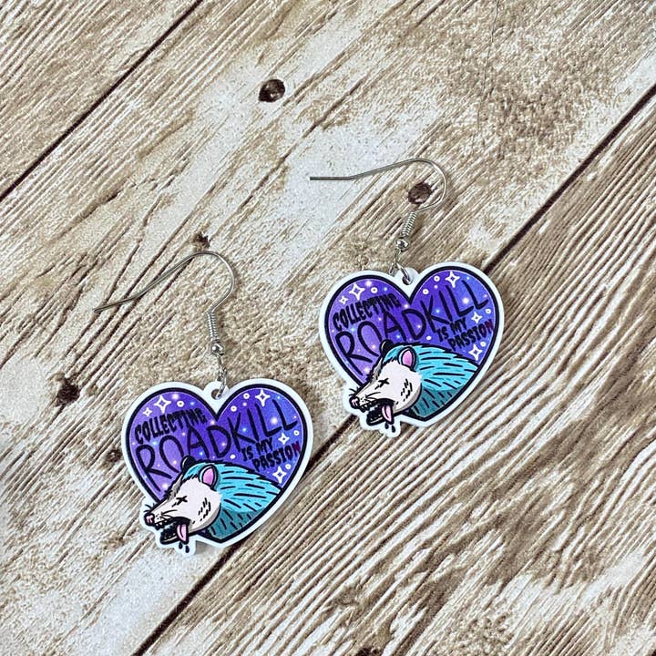 Briar layne - Wholesale Dangle Earrings - Possum Trash Panda Lover Jewelry Earrings1