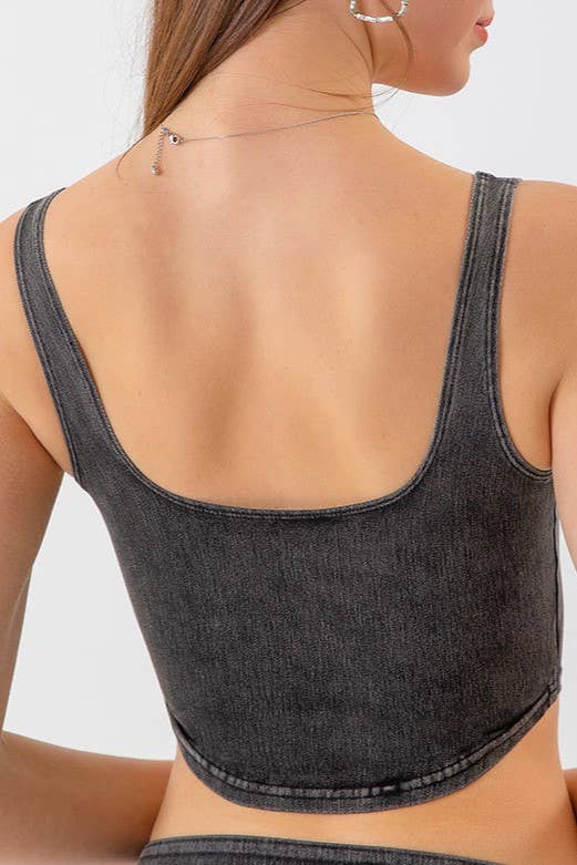 Rosa Clothing - Wholesale Tank Top - Women's - elasticated denim crop tank top brami top10