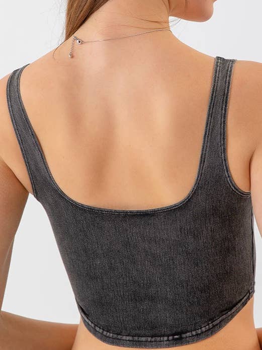 Rosa Clothing - Wholesale Tank Top - Women's - elasticated denim crop tank top brami top10