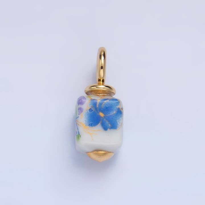 Aim Eternal - Wholesale Individual charm/pendant - 24K Gold Filled Nature Floral Mushroom Pet Sea Sell Ceramic Drop Charm3